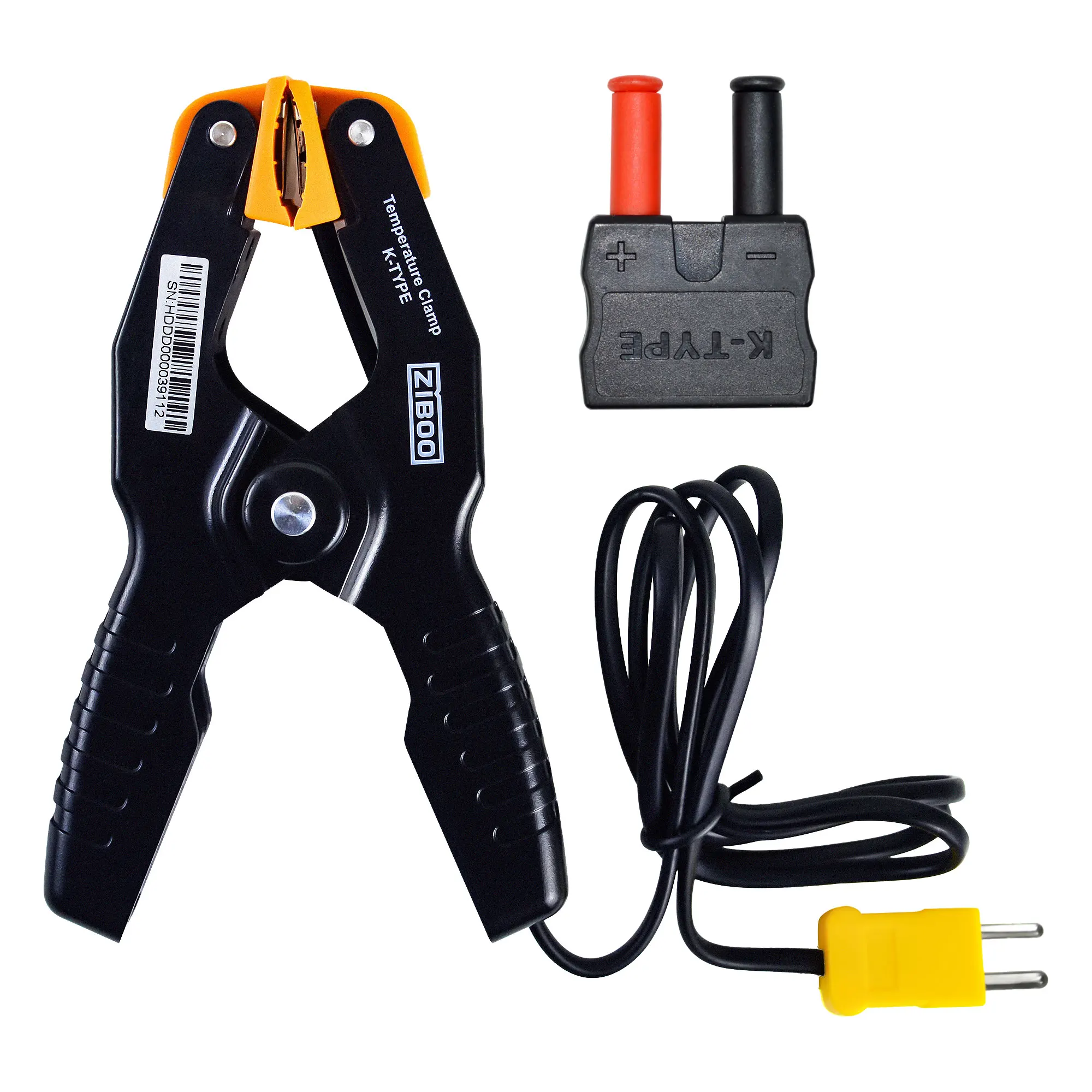 ZIBOO 69140 K-Type Thermometer، مشبك درجة حرارة الأنابيب لـ HVAC، التدابير -40 إلى +392 درجة فهرنهايت