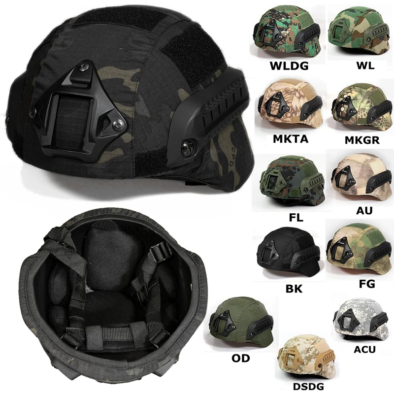 MICH2000 Helmet Cover Outdoor Sports Airsoft Gear Helmet Accessory Tactical Camouflage Cloth Helmet Cover for MICHHelmet