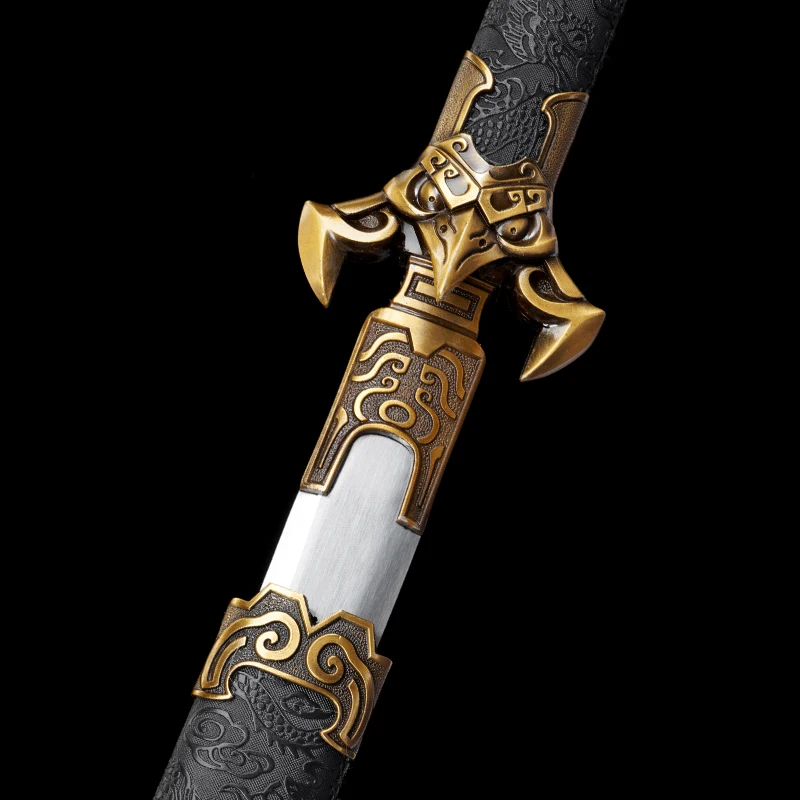 Chinese Tang Sword Manganese Steel Blade Real Full Tang Sharp Medieval Swords Ready Battle Silver King Claw Samurai Katanas