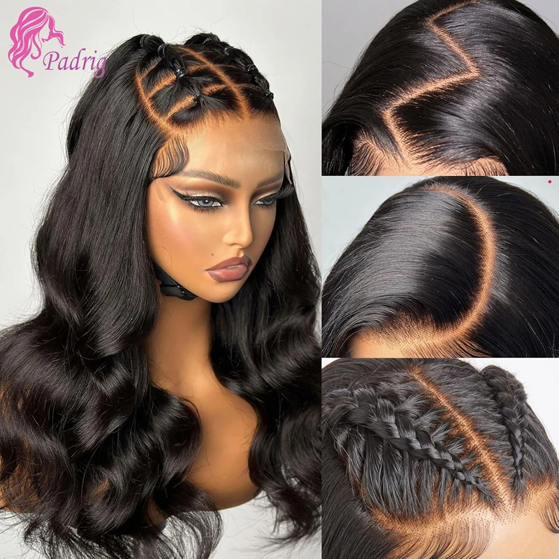 

28 Inch Full Lace Frontal Human Hair Wig Body Wave Transparent Lace Wigs Brazilian Virgin Hair Part Anywhere 180% Density