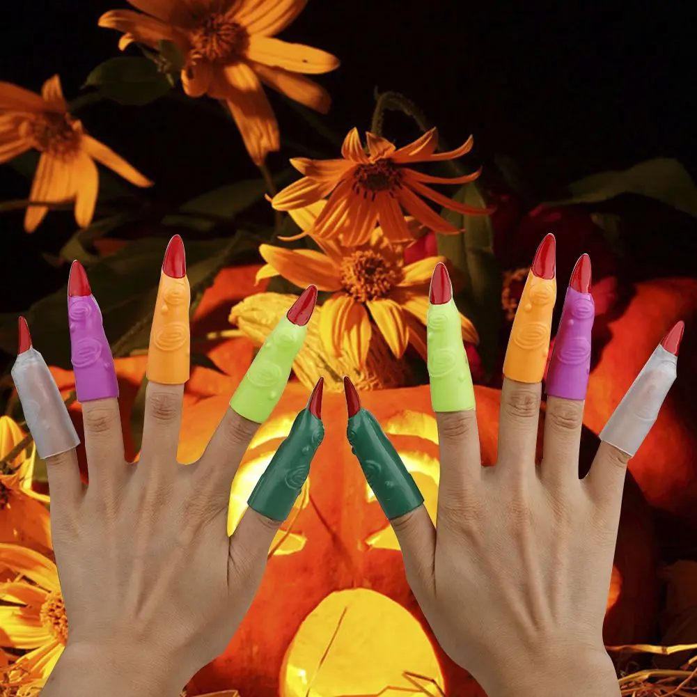 

Party Deocration Funny Costume props Ghost Fake Finger Halloween Finger Covers Witch Fake Nail Zombie False Fingers
