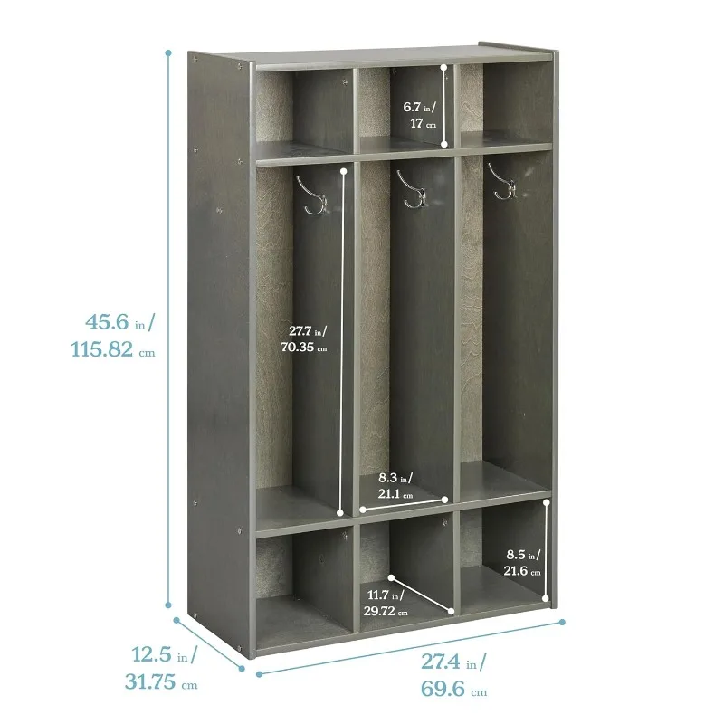 Streamline 3-Section Coat Locker, Classroom Furniture