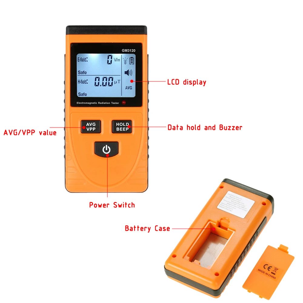 GM3120 Electromagnetic Radiation Detector Meter Dosimeter Tester Counter for electric field radiation magnetic field emission