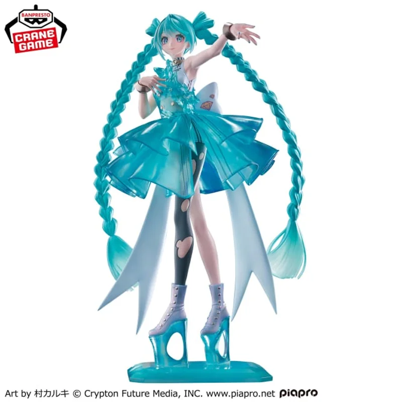 Bandai Banpresto Hatsune Miku Banpresto Evolve Clearluxe-Emeraldgem Asli Figur Anime Model Koleksi Mainan Figurine