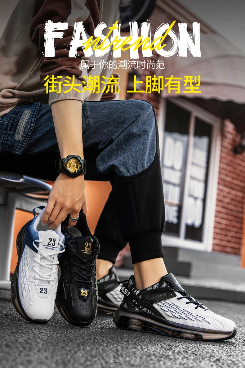 Herren-Freizeitsneaker Frühling Sommer Neue Atmungsaktive Leichte Renn-Outdoor-Laufschuhe Weiche Sohle Verschleißfeste Speed-Sportschuhe – Detail 2