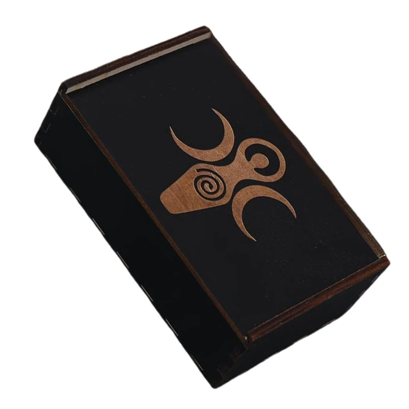 YY Tarot Deck Case Game Card Organizers Storage Box Tarot Deck Holder Container Tarots Card Box Holder Wood Tarots Card Box