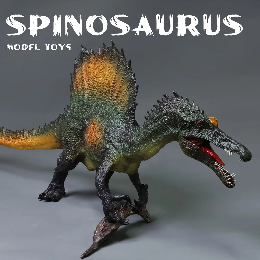 

Большая реалистичная модель динозавра Спинозавра 50 см, гигантская фигурка хищника, прочная коллекционная статуэтка и игрушка в подарок для мальчиков и детей HG238