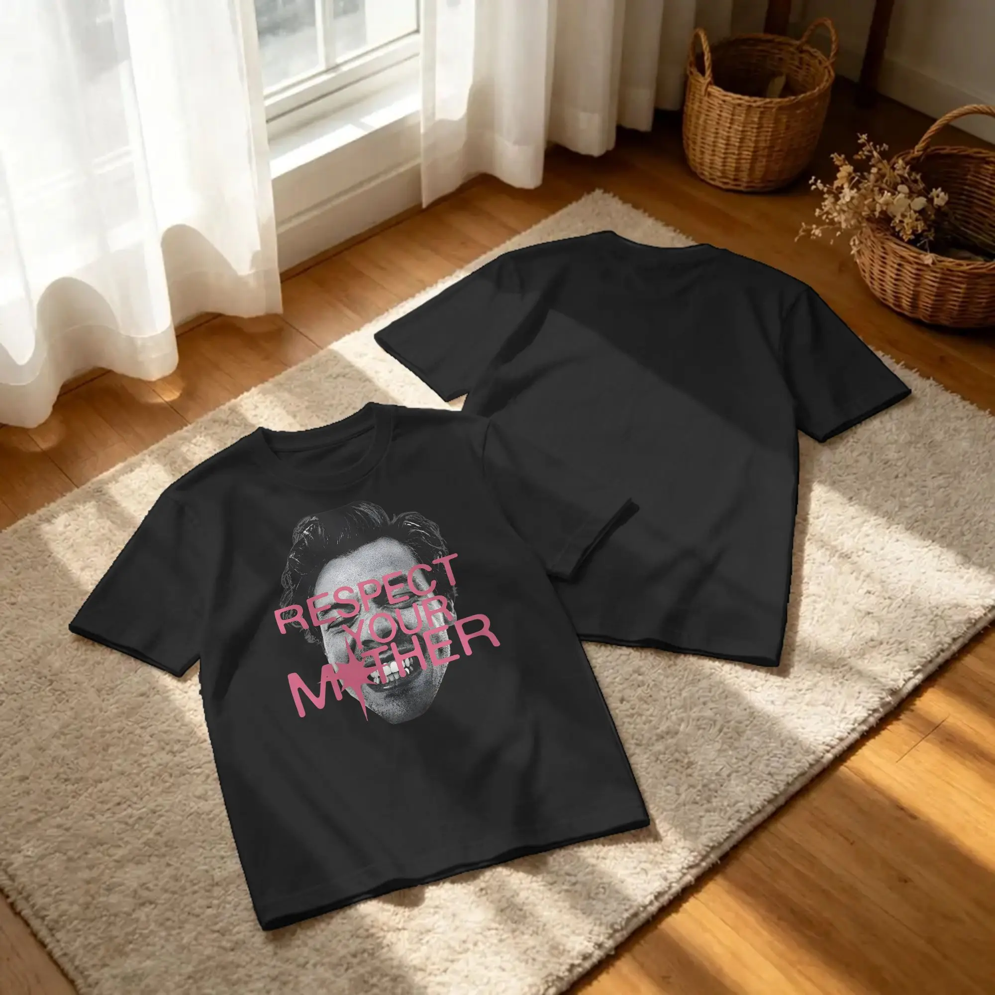 Respect Your Mother Harrys Styles Men Women's T Shirt  Hipster Tees Short Sleeve Round Collar T-Shirt Cotton Classic Clothes