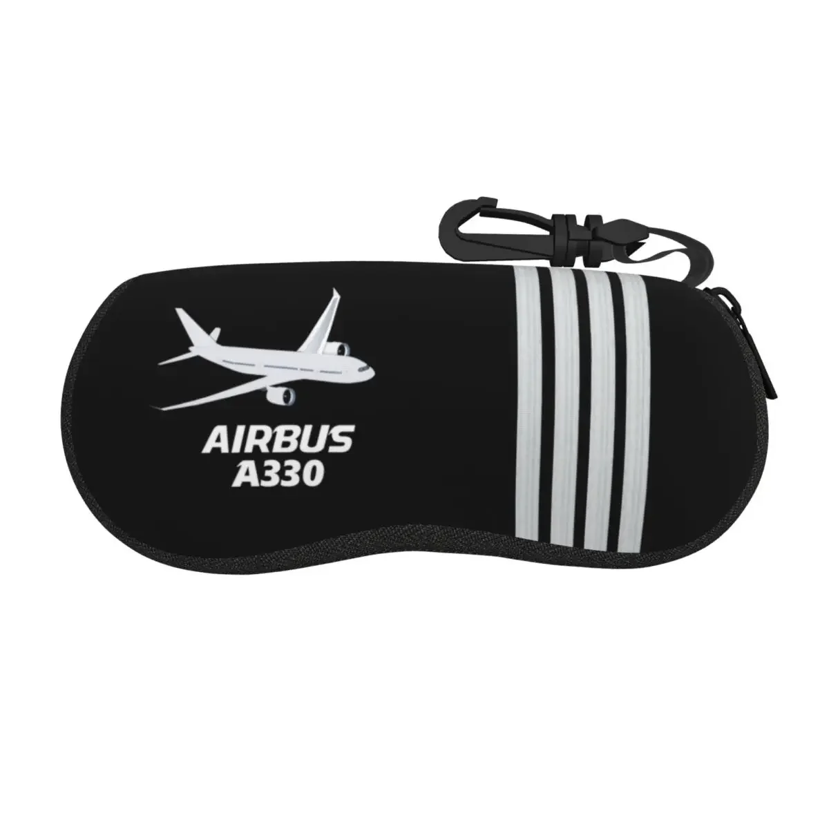 Custom Airbus A330 Captain Stripes Shell Eyeglasses Case Cool Pilot Aviation Aviator Airplane Glasses Case Sunglasses Box Pouch