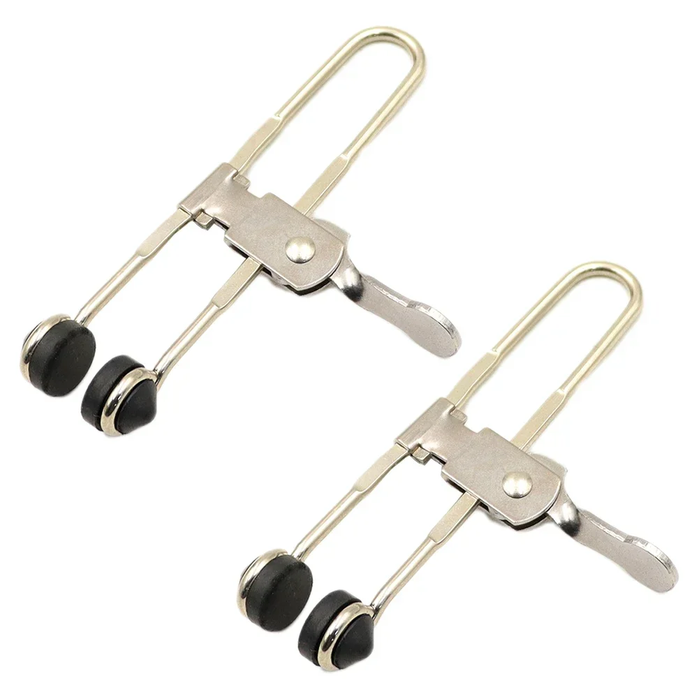 2pcs Rubber Head Lever Action Grid Clamps Ceiling Tile Mounting Clips Hand Tool