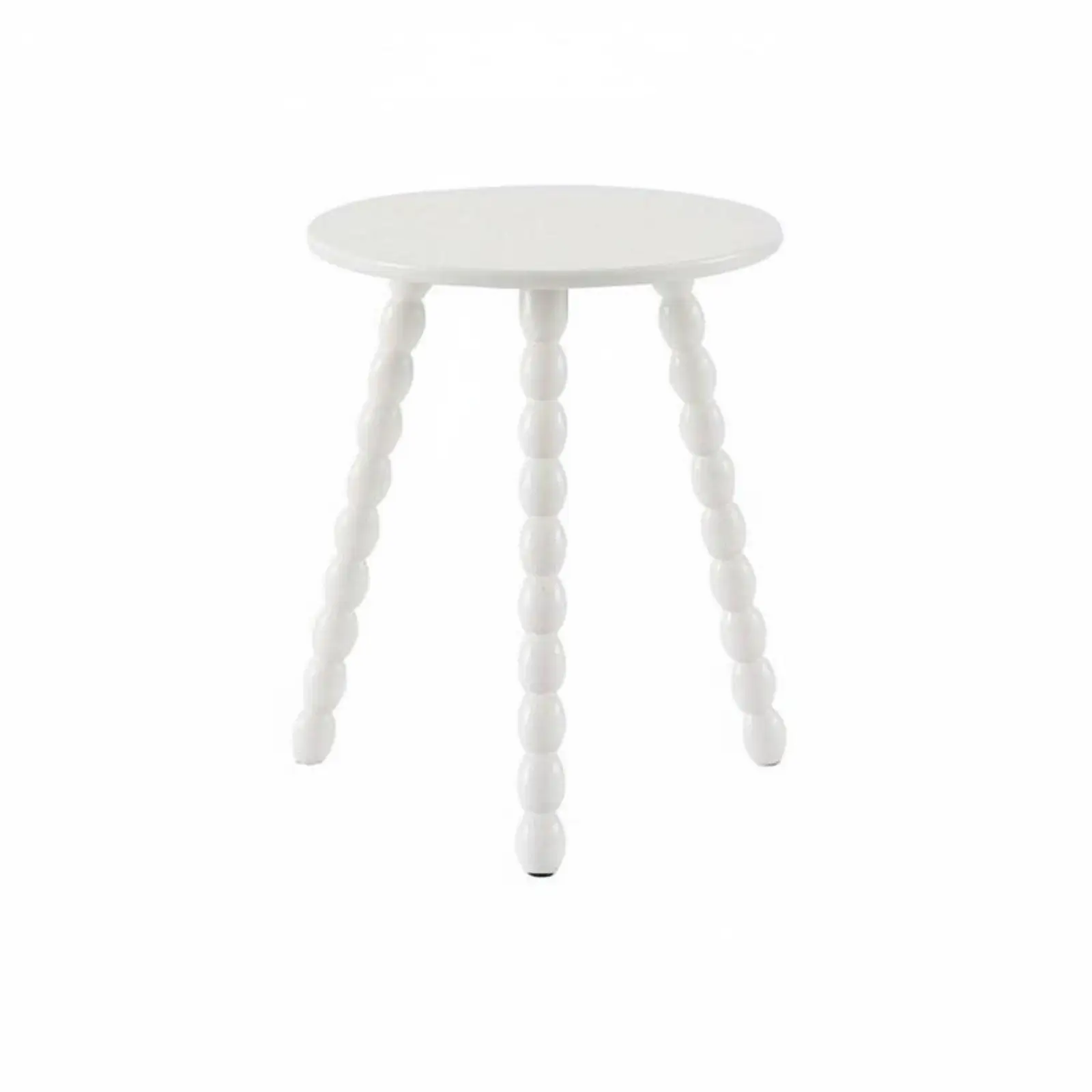 Unique Vintage Table Bead Leg Design Furniture Compact Side for Home Apartment Coffee Book Storage