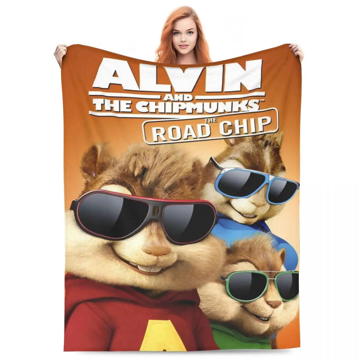 Alvin The Chipmunks Blanket For Home Decoration Anime Fleece Blanket Gifts For Him