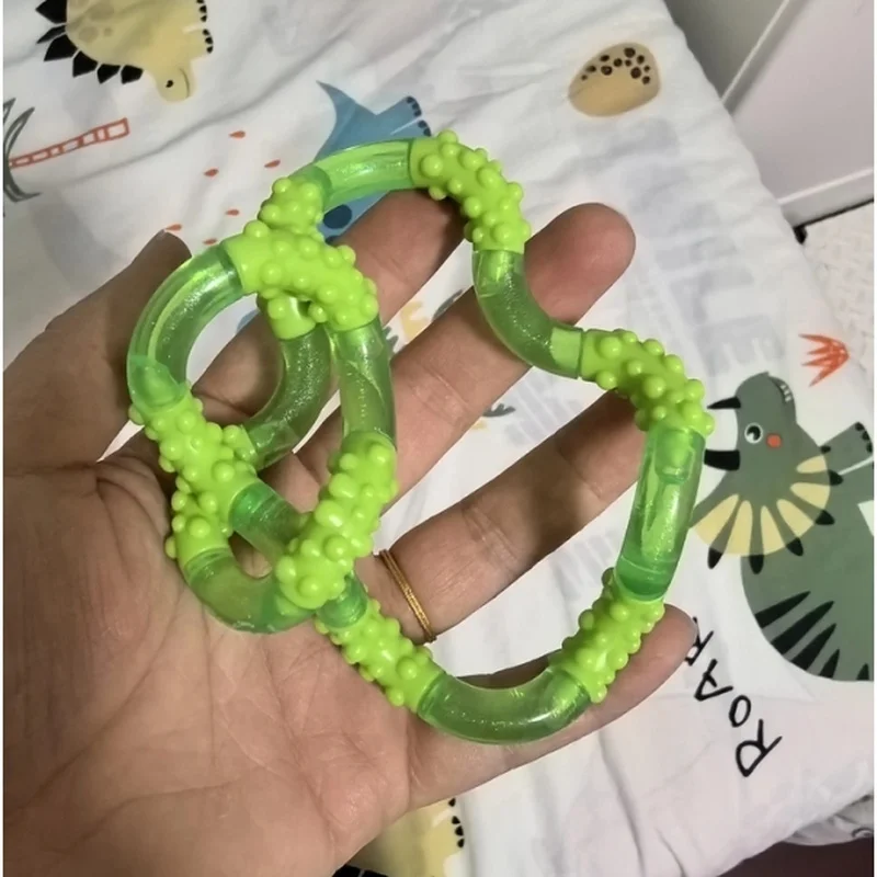 Original In-Stock Tangl Heartbeat Series Transparent Soft Silky Twistable Fingertip Stress Relief ADHD Action Training Toys Gift