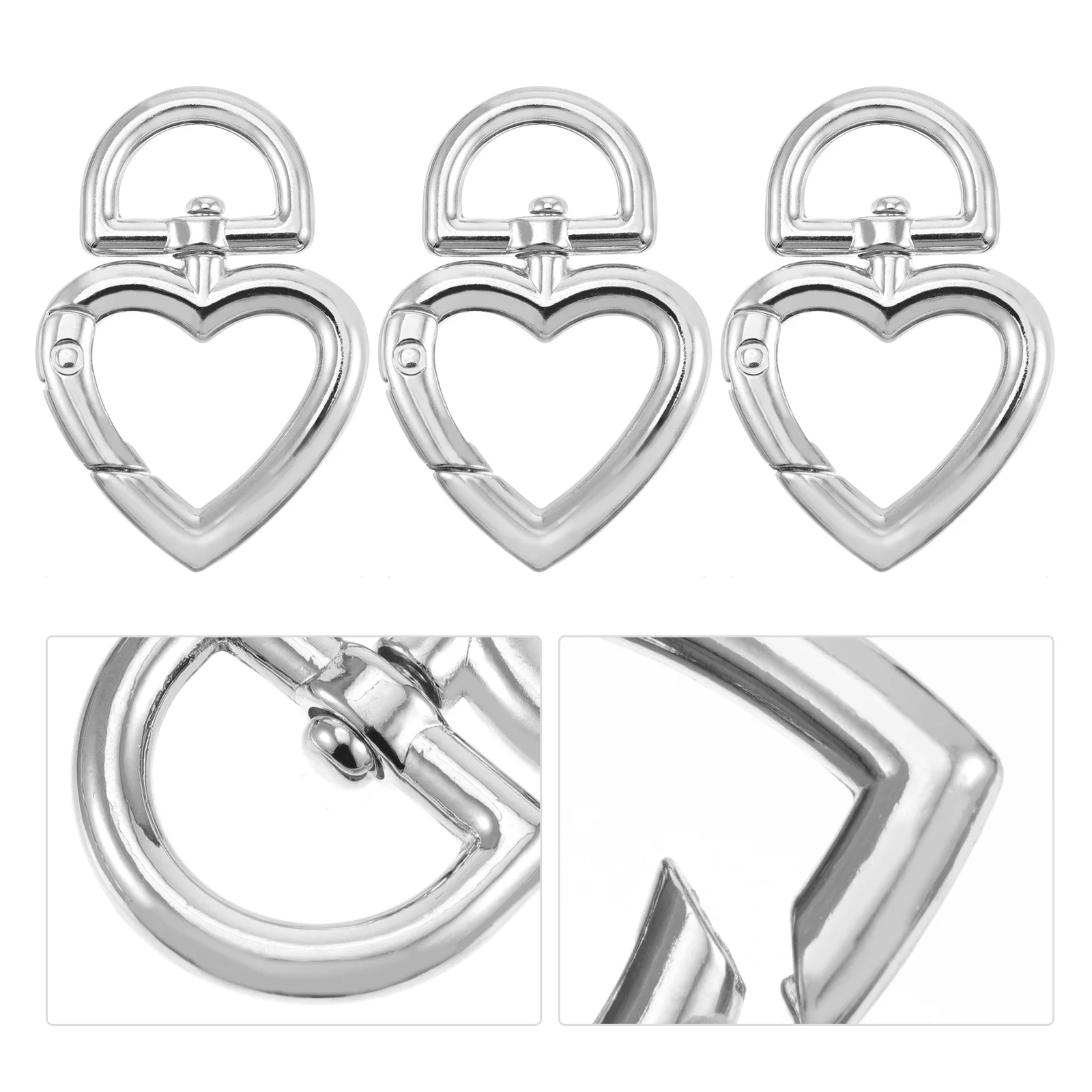 

10 Pcs Lobster Clasp Heart Keychain The Tote Bag Clip Zinc Alloy Carabiner Hanging Keychains