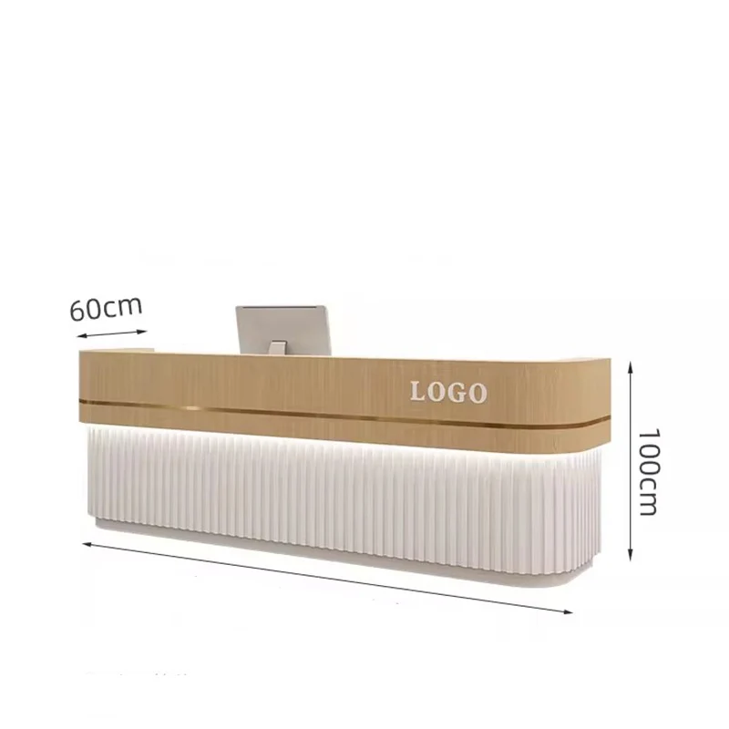 Aesthetic Trendy Reception Desk Counter Hair Salon Cashier Decorations Reception Desk Counter Aesthetic Commercial Furniture