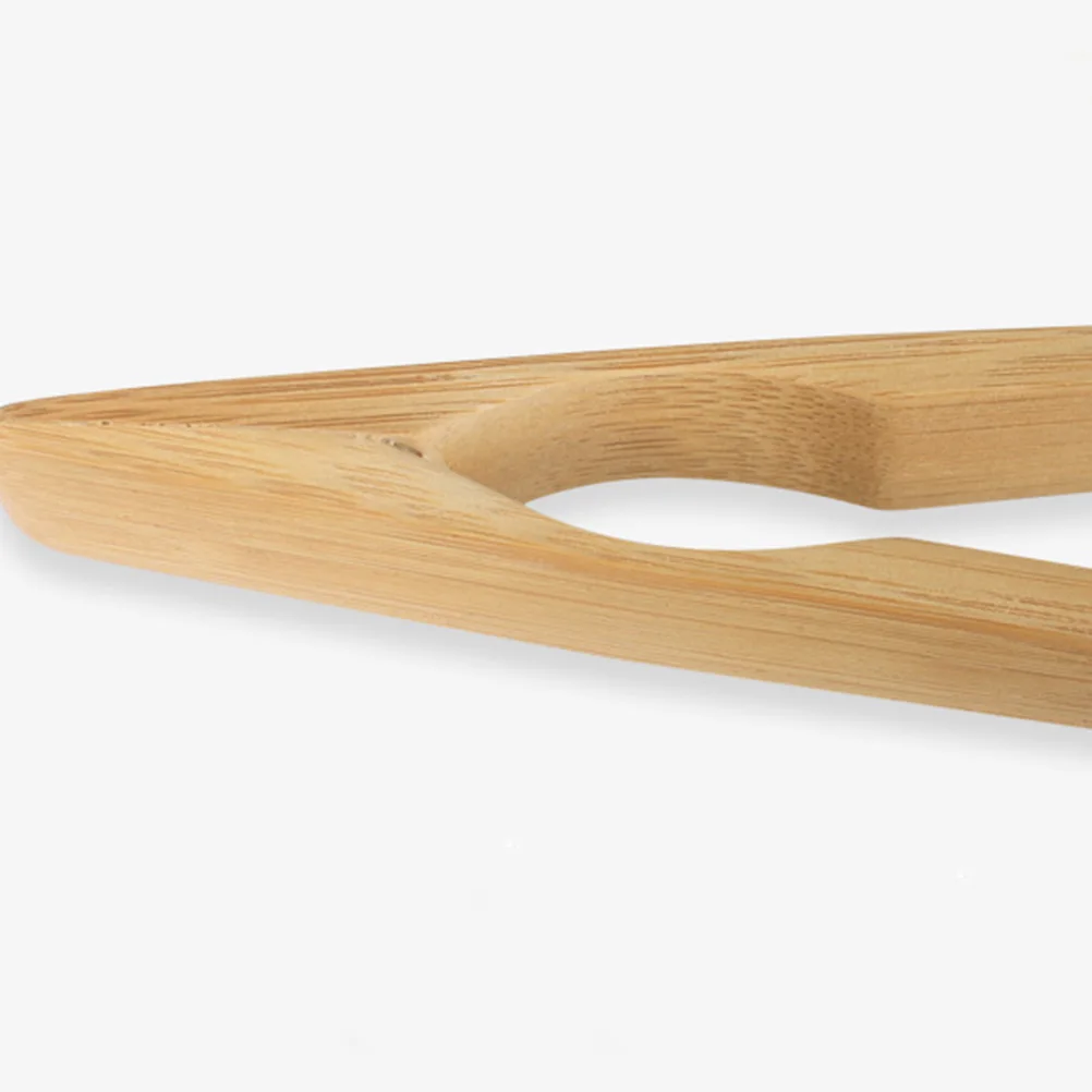 

Bamboo Food Clip Round Head Sturdy Lightweight Serving Tongs For Salad Pasta Bread Utensils