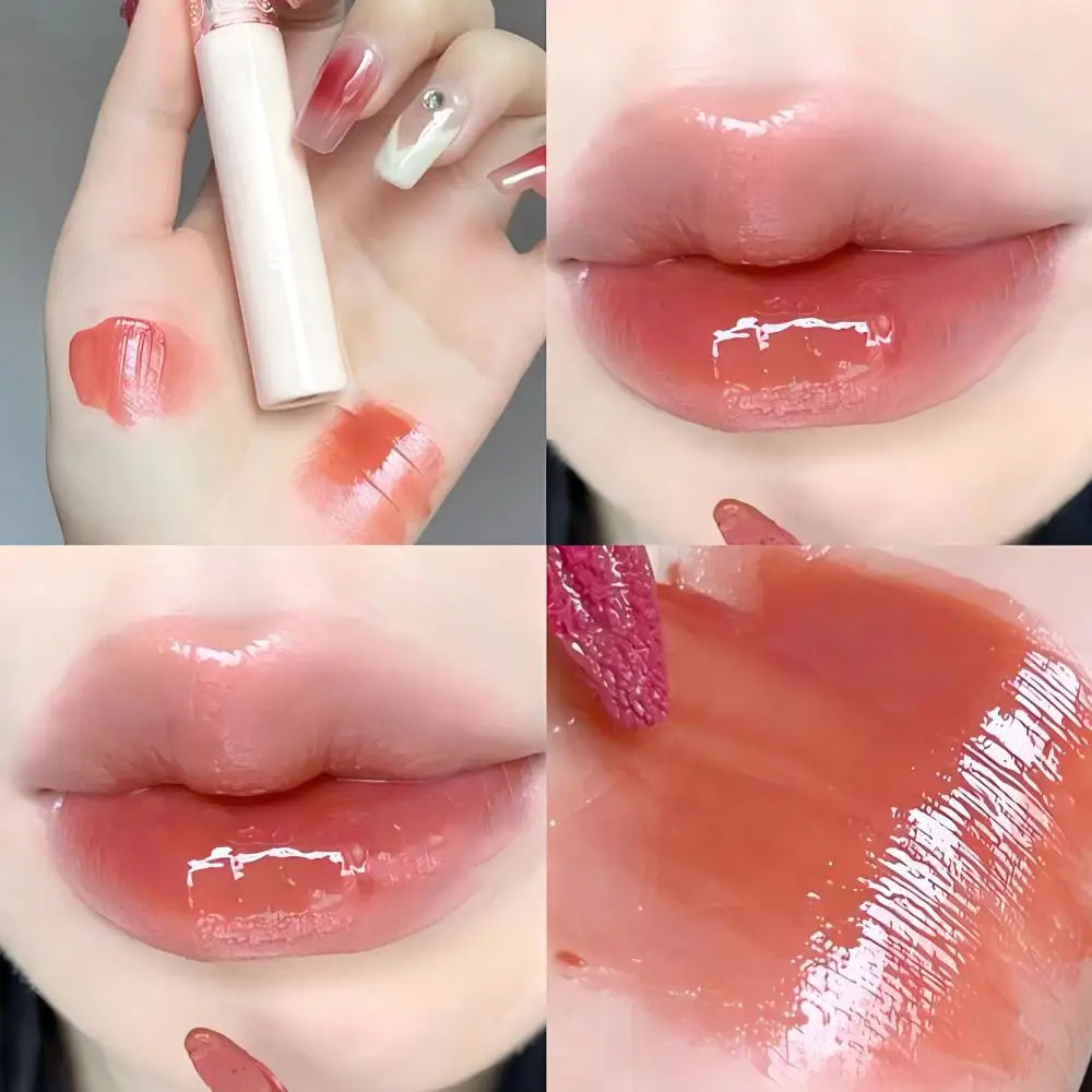 Cappuvini Bubble Glass Lipstick Cute Water Glossy Lip Glaze Long-lasting Lip Gloss  Moisturizing Hydrating Lip Tint Lip Makeup