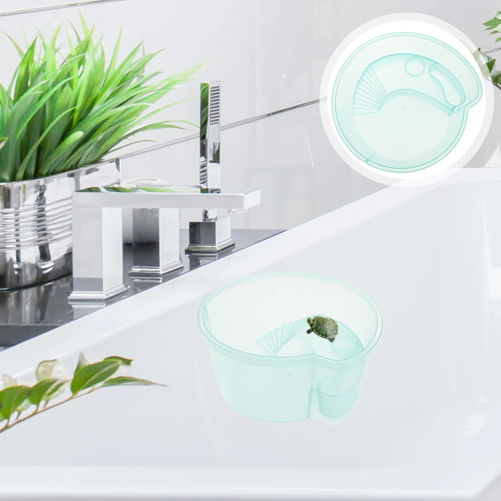 

Turtle Breeding Tank Aquarium Container Small Special Multipurpose Plastic Durable Leak Proof Aquatic Environment Gift Pet