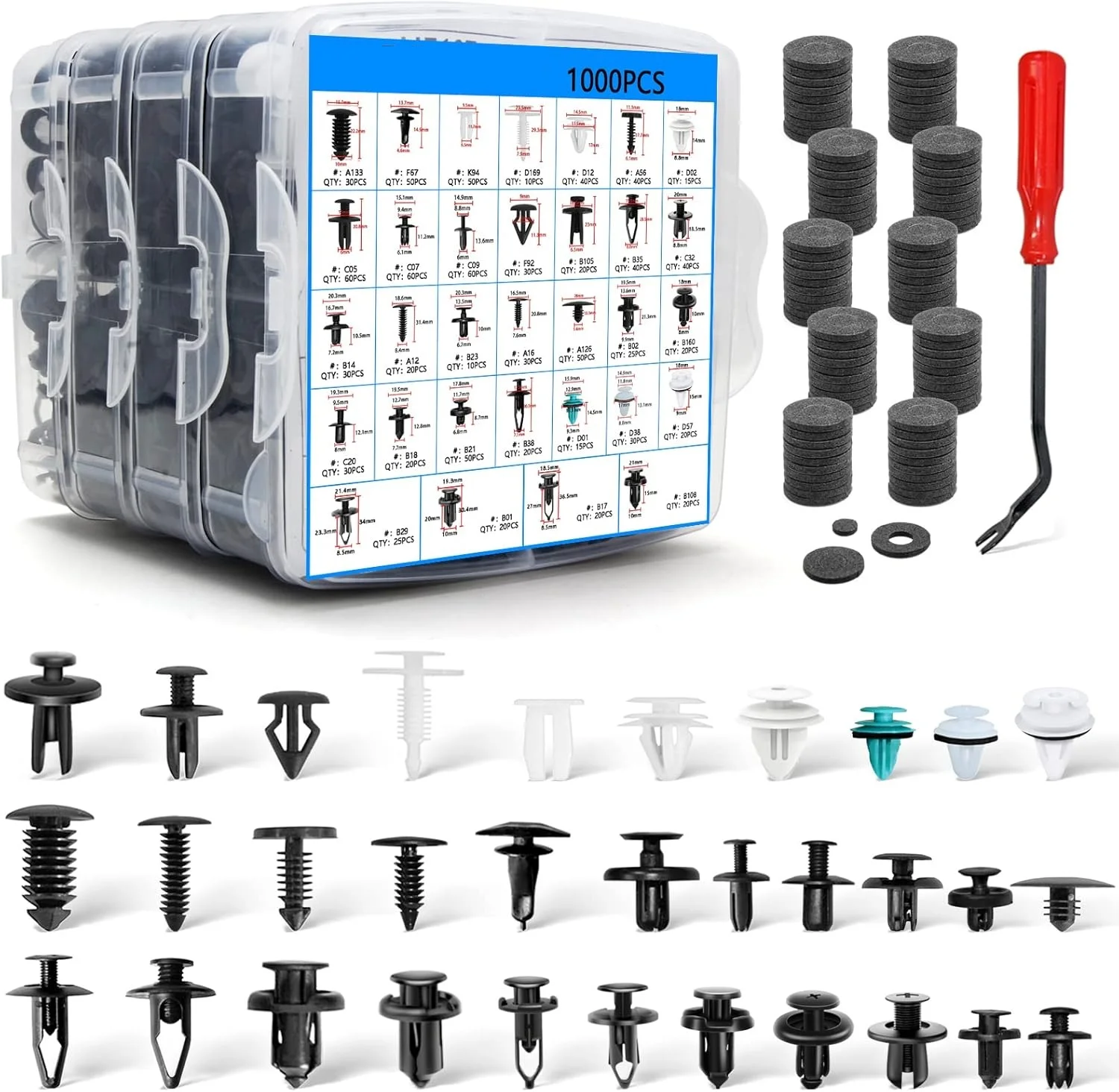 

Car Retainer Clips 1101 PCS Car Door Panel Trim Clips Kit 32 Most Popular Sizes Cars Body Kits