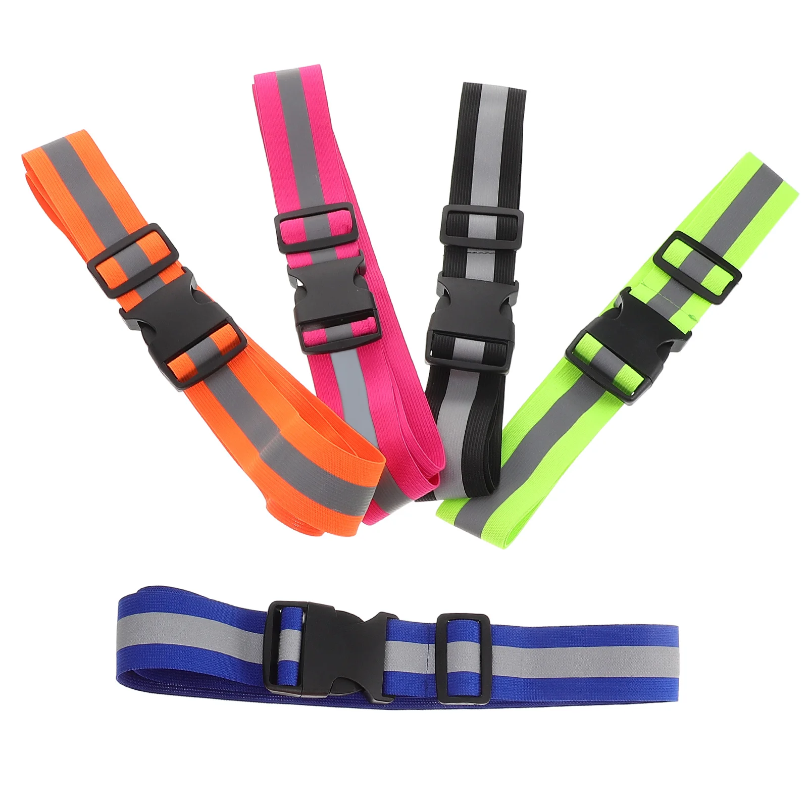 

5pcs Reflective Elastic Belt High Visibility Night Running Walking Straps Adjustable Fitness Band Body Strap Outdoor Camping
