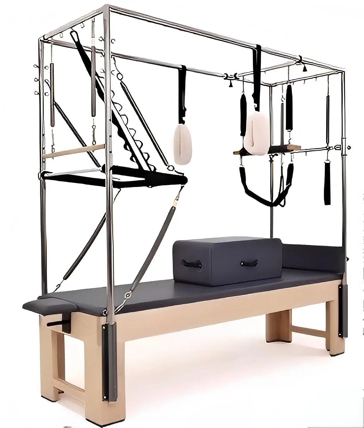 Equipo de Pilates Reformer 3 en 1 de madera de arce para entrenamiento de yoga y estudio de Pilates