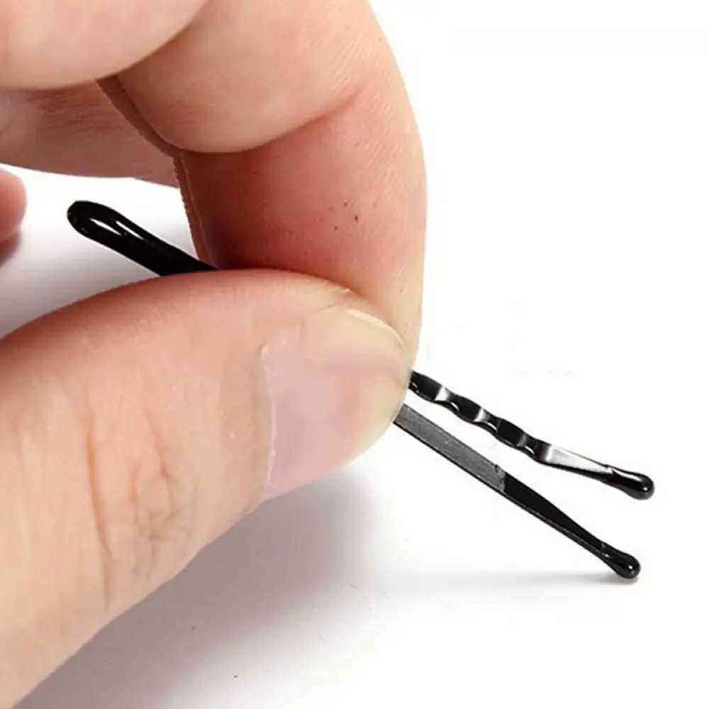 60Pcs Black Salon Metal Grip Fashion Hair Barrette Hairpin Clip Bobby Pin