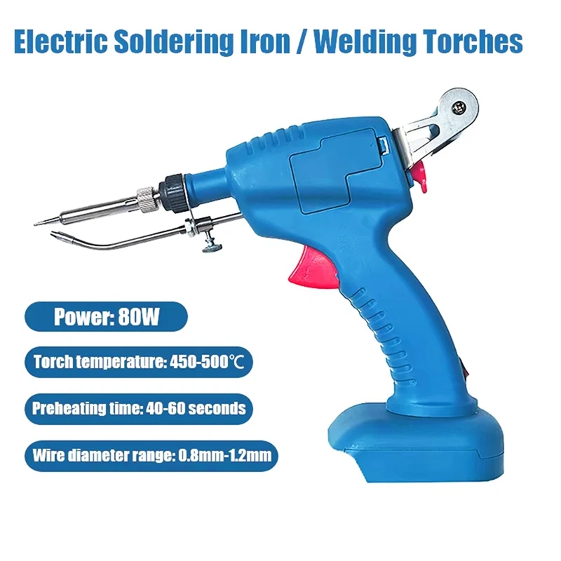 Promotion! 80W Electric Welding Torches Handheld Soldering Iron Semi-Automatic Welding Repair Tool For Makita 20V Lithium Batter