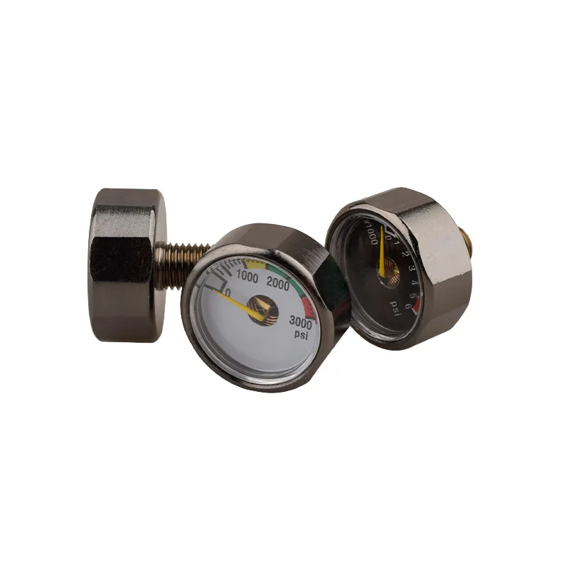 HPA Scuba MINI M8 Pressure Gauge 6000PSI/3000PSI/40MPa  25MM Diameter Manometer For Air Compressor Regulator Diving CO2 Fittings