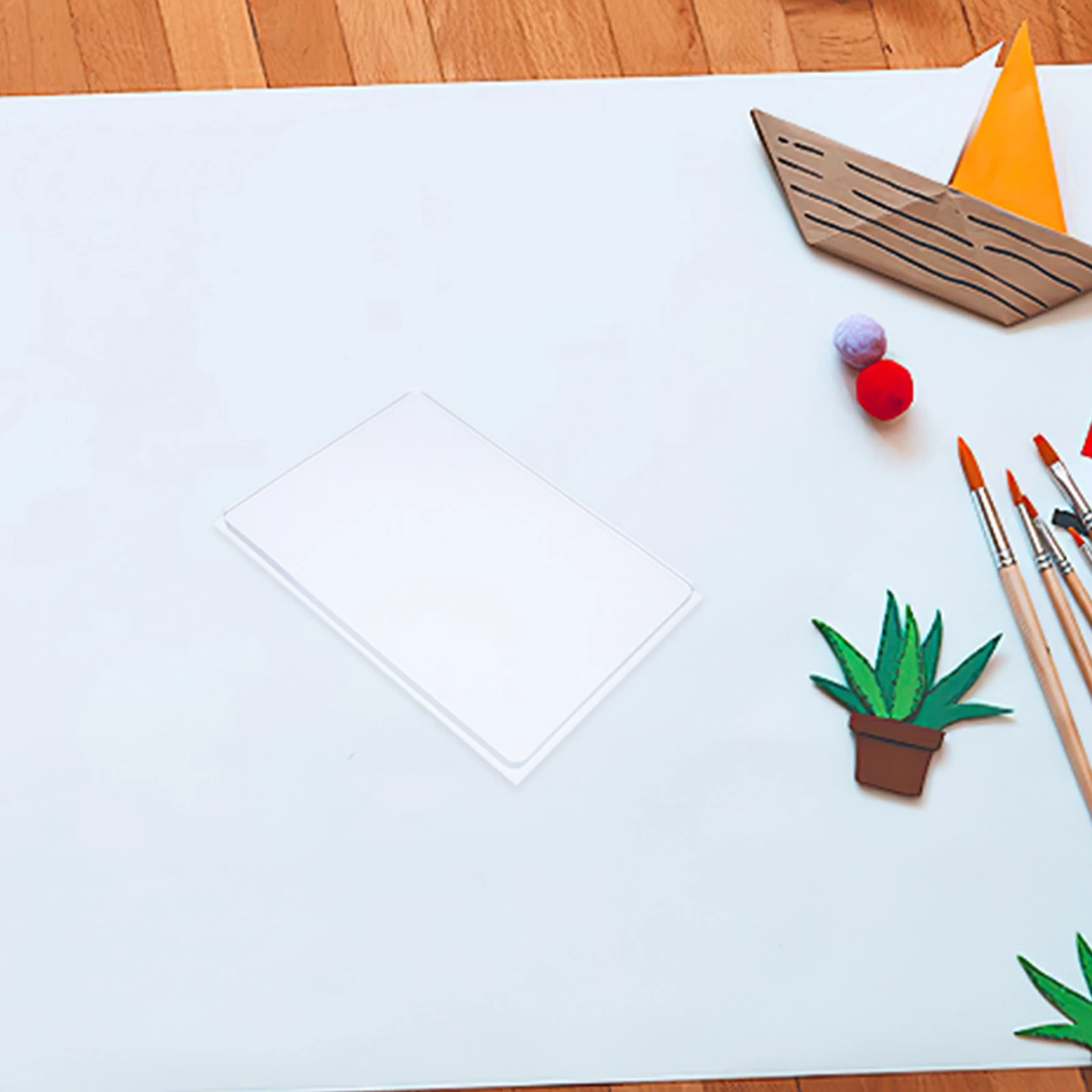 

Gel Plate Reusable Kids Paint Mat Clear 7x5 Flexible Gel Printing Plate for Card Making Scrapbooking DIY Art Journaling