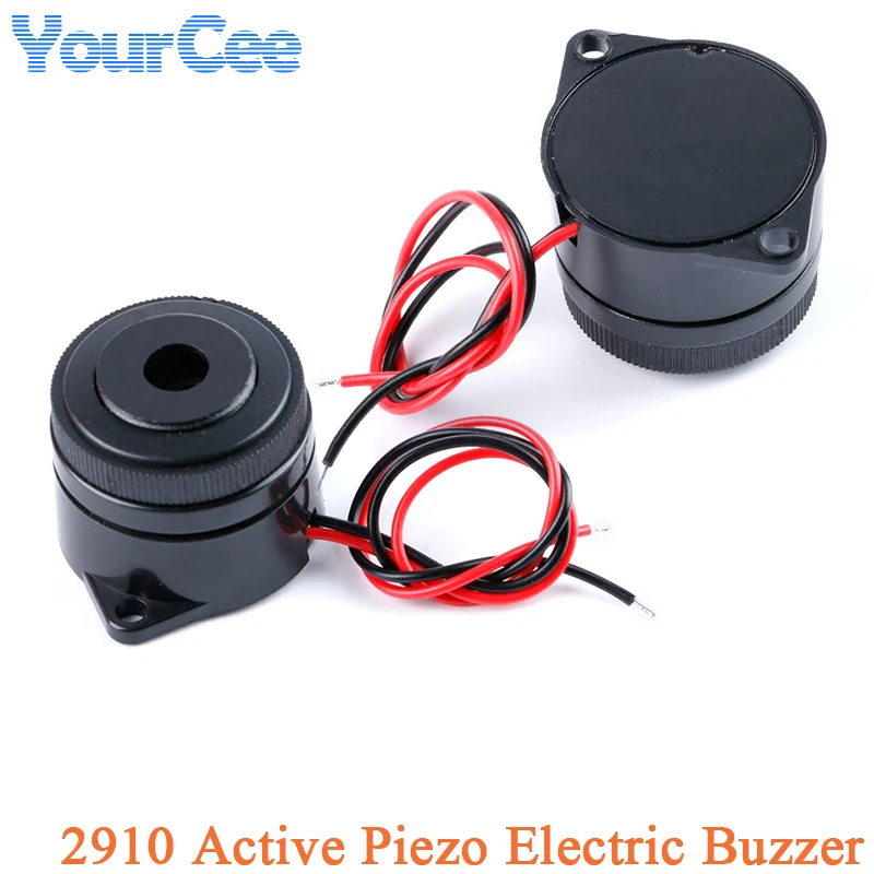 2pcs/1pc 2910 Piezo Electric Active Buzzer Speaker 12V 24V 3025 Continuous Sound Alarm DIY Spiral DC Refrigeration Equipment