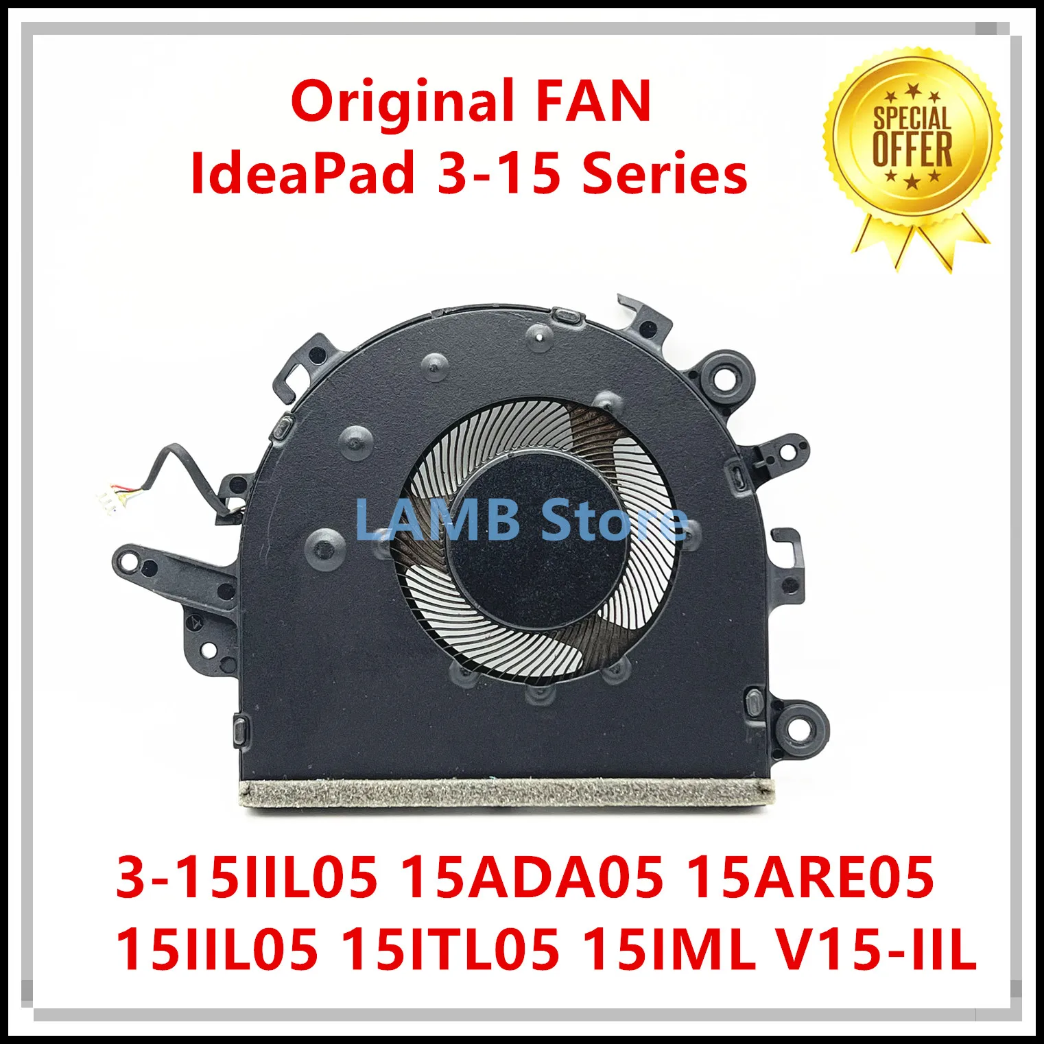 Original For Lenovo IdeaPad 3-15IIL05 15ADA05 15ARE05 15IIL05 15ITL05 15IML V15-IIL Laptop CPU Fan 5F10S13910 DC28000F3F0 DC5V