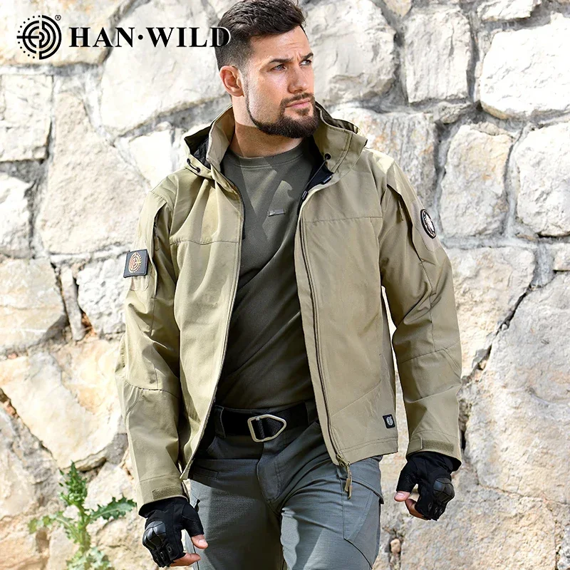 Imagem -03 - Jaqueta Tática Casual Airsoft Masculina Cabolsa com Capuz Impermeável Windproof ao ar Livre Caminhada Roupa Softair Softshell