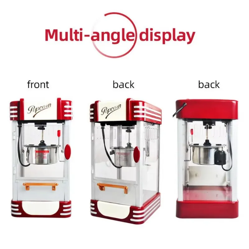 Mini máquina de palomitas de maíz, máquina automática de palomitas de maíz, máquina de aperitivos para uso doméstico o comercial a la venta