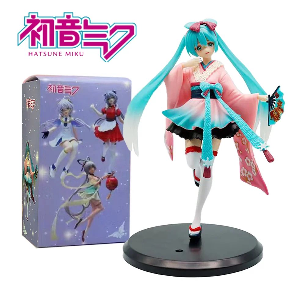 Neue Hatsune Miku Anime-Figur Spielzeug Neo Tokyo Serie Kimono MIKU Kawaii Cartoon PVC Actionfigur Modell Puppen Geburtstagsgeschenke