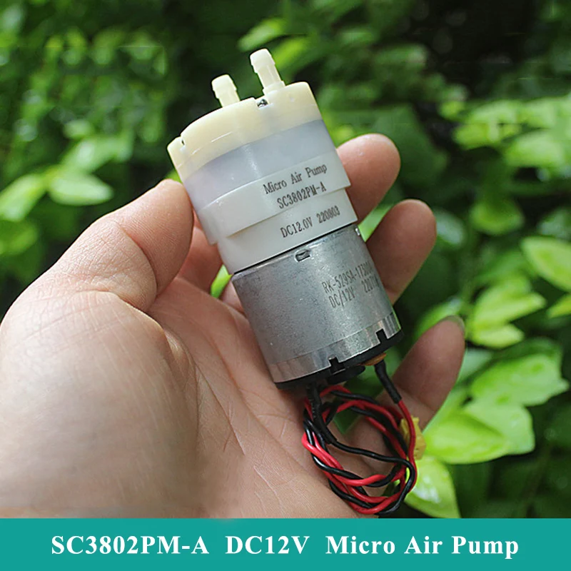 SC3802PM-A DC 12V Large Flow Micro Air Pump Diaphragm Vacuum Pump -60Kpa ~ 120Kpa DIY Inflator Massager Beauty Device Aquarium