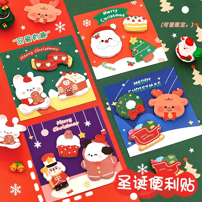 4 pcs/lot christmas Kombination Haft notizen niedliche Weihnachts geschenke Nachricht Notizen Konto Dekorationen n Aufkleber