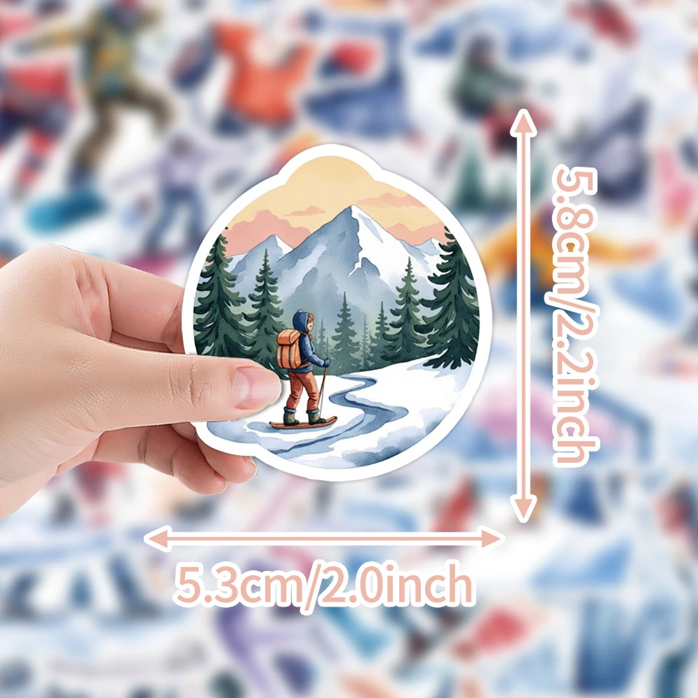 

10/30/50pcs Winter Sports Stickers Cool Cartoon Graffiti Decals Pack DIY Scrapbook Guitar Laptop Waterproof Classic Toy Sticker