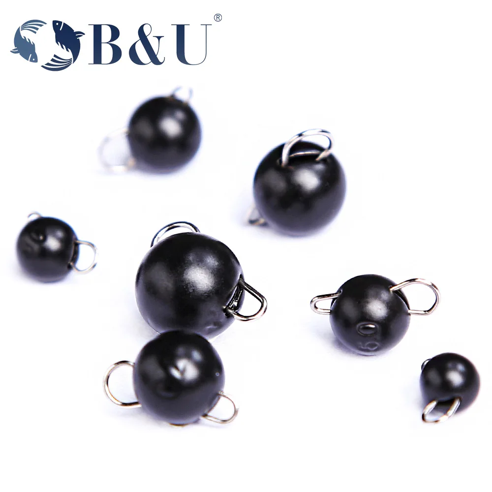 

B&U Tungsten fishing weights Tungsten cheburashka Swing Jig Head For Soft Lure Fishing Accessories