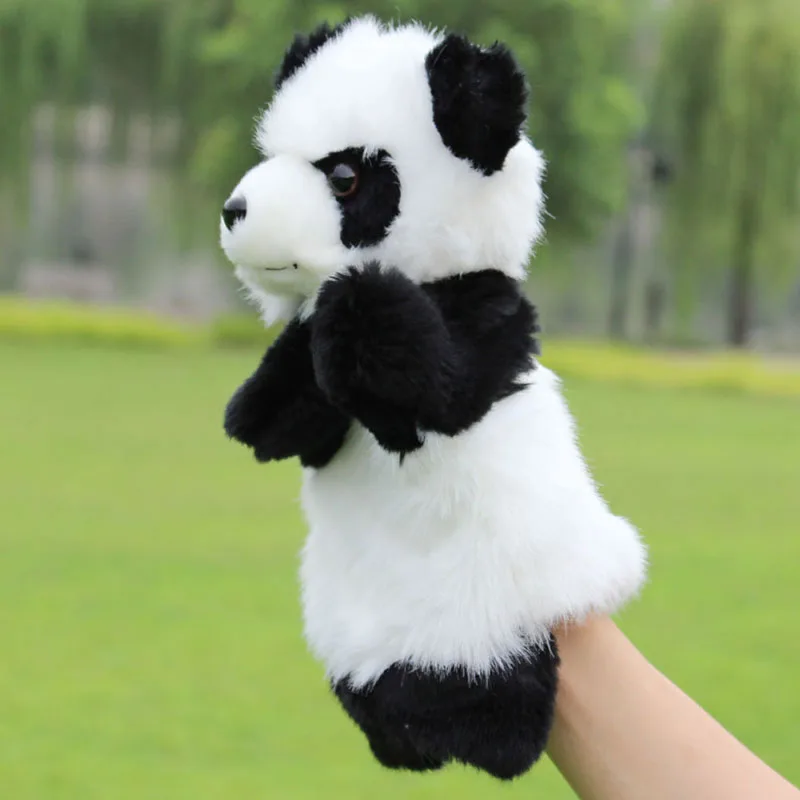 Cartoon Panda Handpuppe Kinder Handschuh Stofftier Weiche Plüsch Puppe Geschichte Erzählen Pretend Rolle Spielen Pädagogische Lehre Spielzeug