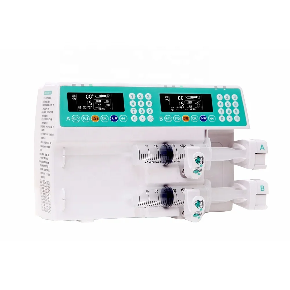 LTSI27 China Manufacture Ic u Nicu Clinical Double Channel 3.5 Inch Lcd Screen Medical Syr inge Pump