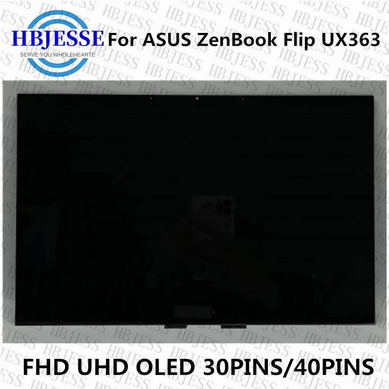 original 133 for for para asus zenbook flip ux363 ux363ja uxf3000e lcd assembleia digitador da tela de toque atna33xc11 4k fhd oled 01