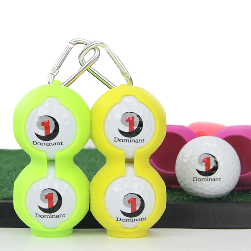 

Dual Ball Holder Golf Ball Sleeve Silicone Storage Carrier Clip for Belt Easy Use Soft Protection Accessory Supply
