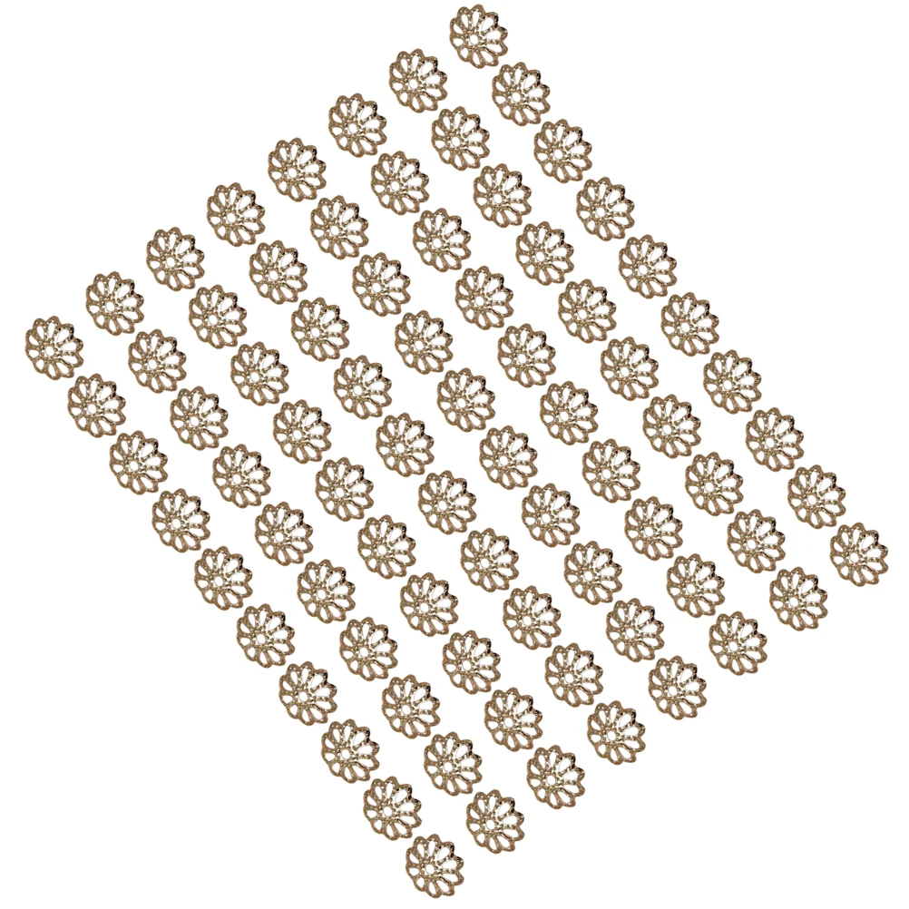 

1000 PCS Charms Pendant Accessories Jewelry Metal Flower Spacer Beads Caps Toppers