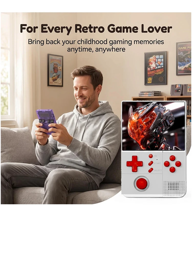 Retro Handheld Console 4 Inch 1024*768 IPS Screen RK3506 Chip 4500mAh Battery Pocket Classic Game Player view 6