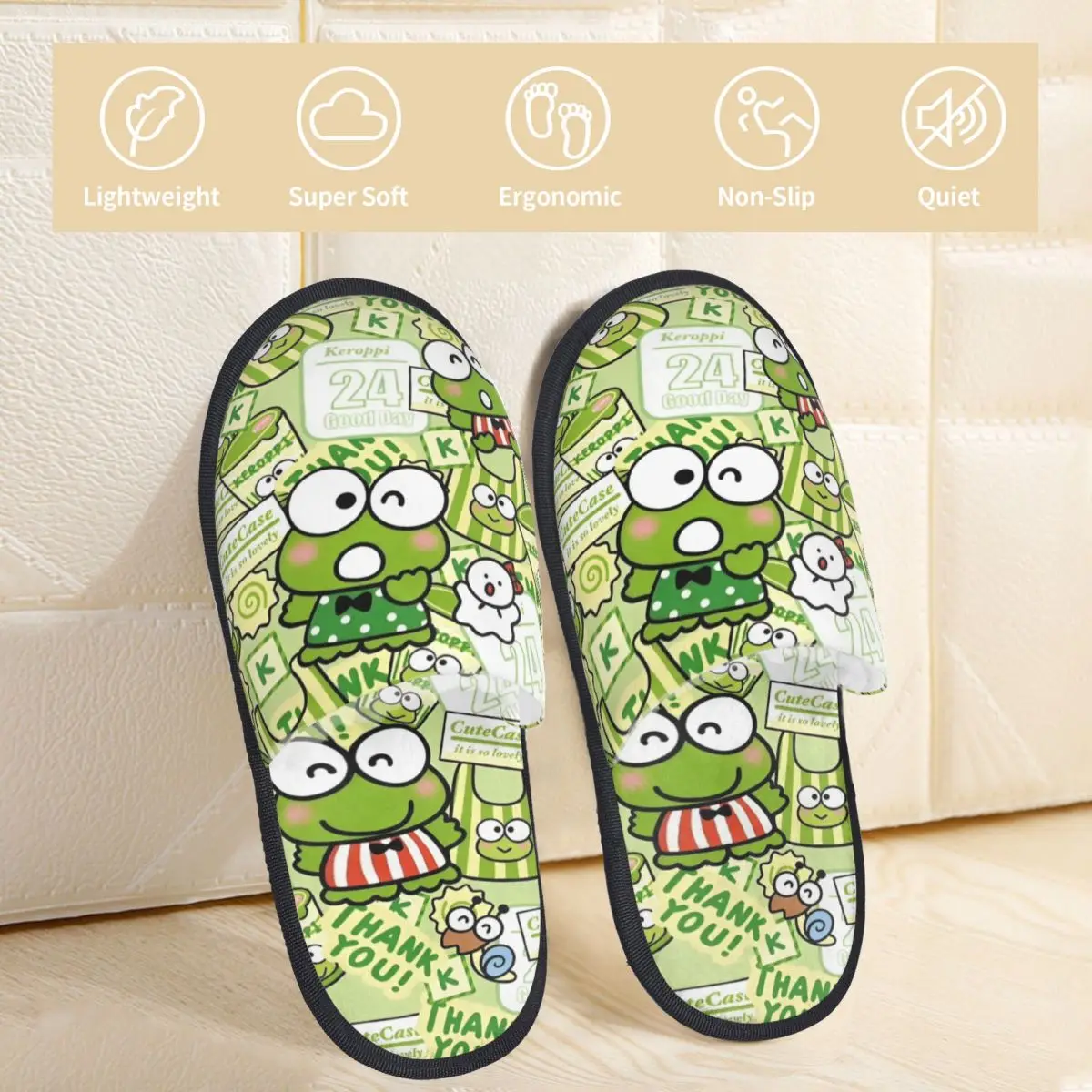 Sanrio Character Slippers Non-slip Soft Memory Foam Cotton Slippers Bedroom