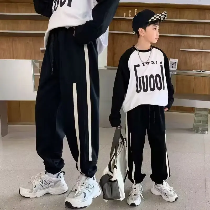 Spring Autumn Kids Teenage Boys Casual School Sport Pants Trousers Jogger Pant for Children Loose Sweatpant Children Pants