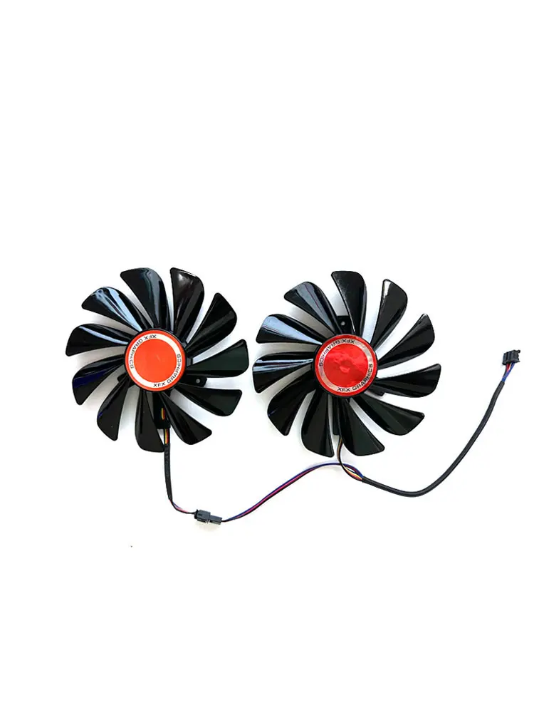 2 fans brand new for XFX Radeon RX580 588 590 GME 8GB Black Wolf Black Wolf version graphics card replacement fan CF1010U12S