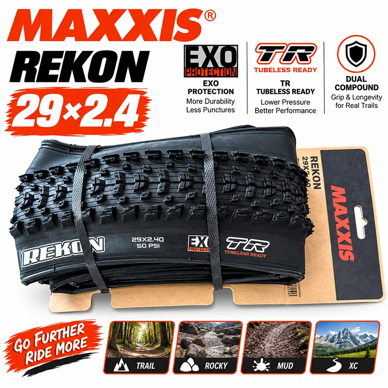 Maxxis Tubeless Rekon Race Exo Tr (m355ru) faltbarer Reifen von Fahrrad MTB Mountainbikes 29x2,35/Tubeless Reifen 29 Fahrrad reifen – Detail 26