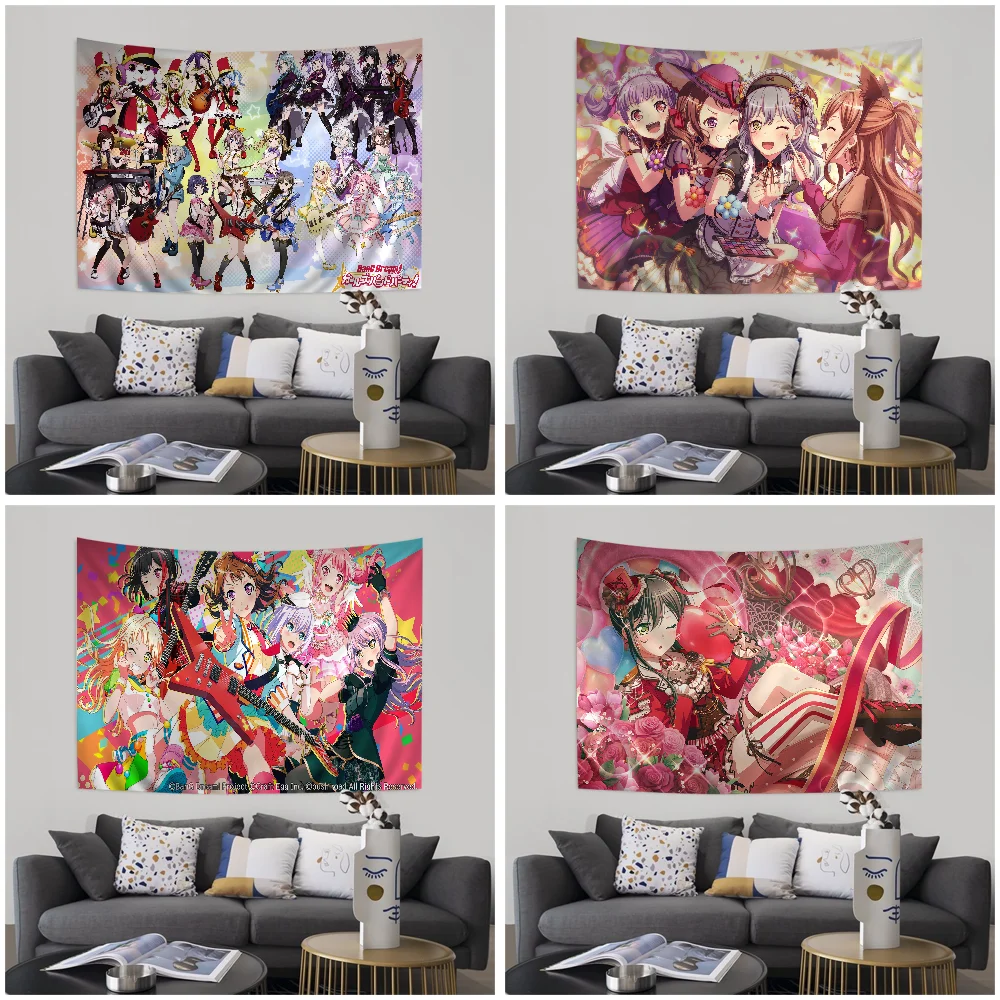 BanG Dream Anime Tapestry Wall Hanging Decoration Household Wall Hanging Home Decor