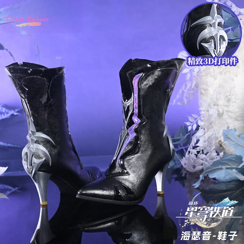 

CosKoKo Helektra Shoes Cosplay Game Honkai: Star Rail Fashion Universal Mid-Calf Boots Halloween Party Role Play Accessories